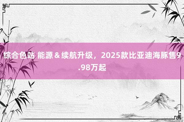 综合色站 能源＆续航升级，2025款比亚迪海豚售9.98万起