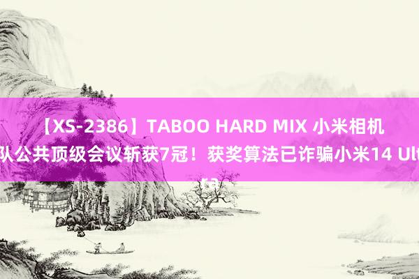 【XS-2386】TABOO HARD MIX 小米相机团队公共顶级会议斩获7冠！获奖算法已诈骗小米14 Ultra