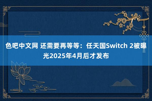 色吧中文网 还需要再等等：任天国Switch 2被曝光2025年4月后才发布