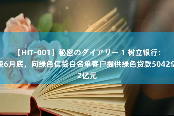 【HIT-001】秘密のダイアリー 1 树立银行：结束6月底，向绿色信贷白名单客户提供绿色贷款5042亿元